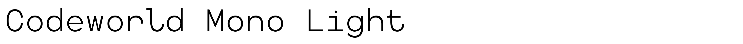 Codeworld Mono Light